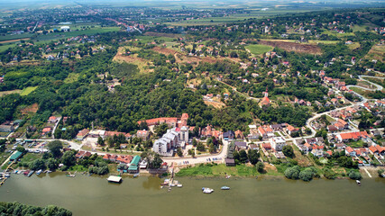 Small town of Slankamen od Danube river, Serbia.