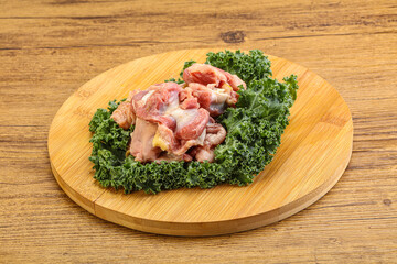 Raw chicken stomach for cooking