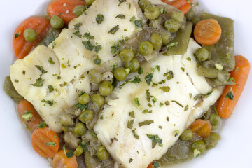 guisos_platos_dieta_merluza_menestra_neutro / stews_plates_diet_hake_menestra_detalle