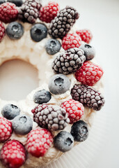 cake with berries