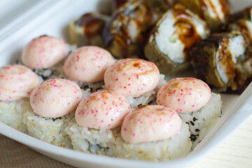 roll set with different fillings in the package