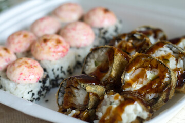 roll set with different fillings in the package