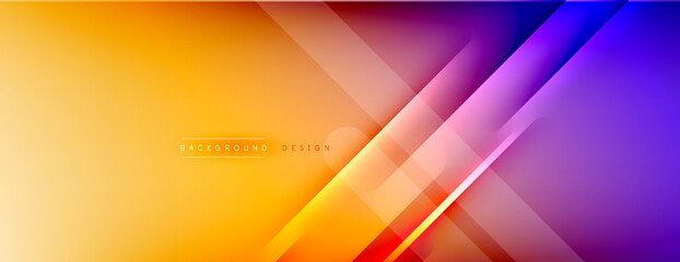 Fototapeta premium Abstract background - lines composition created with lights and shadows. Technology or business digital template. Trendy simple fluid color gradient abstract background with dynamic