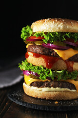 A double burger in low key