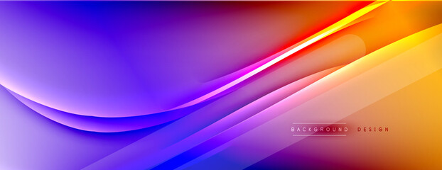 Abstract background - lines composition created with lights and shadows. Technology or business digital template. Trendy simple fluid color gradient abstract background with dynamic