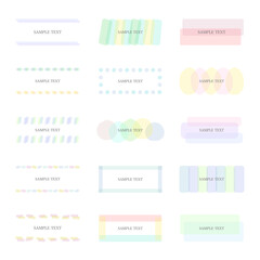 マーカーペン風  装飾フレーム イラスト素材 / vector eps