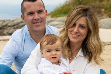 happy family with baby