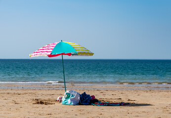 umbrella on the sandy beach