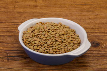 Vegan cuisine - Dry lentil heap