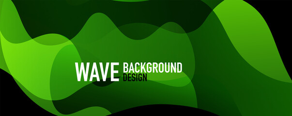 Abstract background - shiny fluid gradients and overlapping waves. Vector Illustration For Wallpaper, Banner, Background, Landing Page