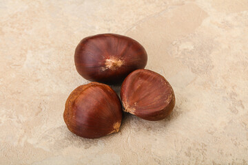 Organic natural sweet Chestnut heap