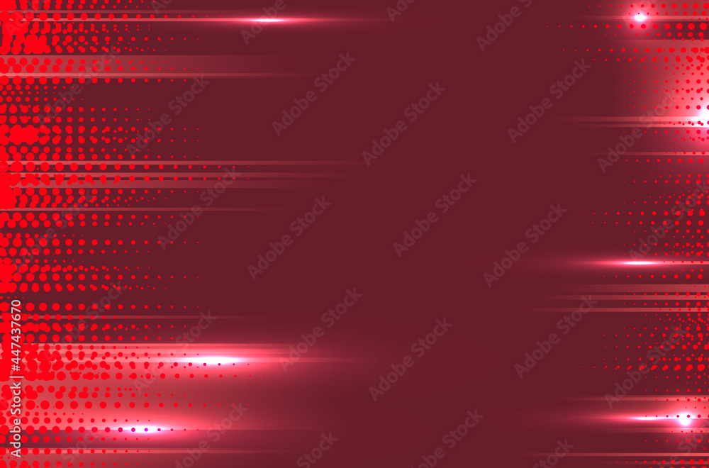 Poster abstract shiny red horizontal background with copy space