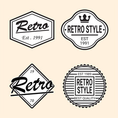 Obraz premium set of retro vintage style vector logos for banners, posters, badges, brochures and websites in EPS 10