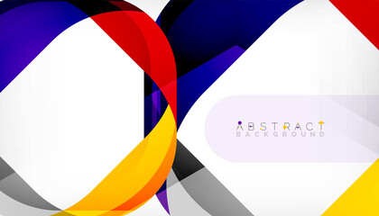 Obraz premium Abstract square shape with overlapping waves, minimal geometric background. Vector Illustration For Wallpaper, Banner, Background, Landing Page