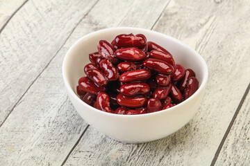 Canned red Kidney in the bowl