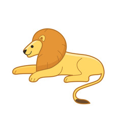 Cartoon lion, cute character for children. Vector illustration in cartoon style for abc book, poster, postcard.