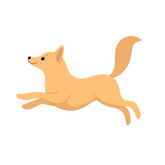 Schipperke dog. Cute dog character. Vector illustration in cartoon style for poster, postcard.