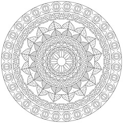 Leaf Flower Petal Coloring Mandala Art Simple Graphic Shape Vector Floral Oriental Outline Vintage Decorative Elements Pattern Illustration Islam Arabic Indian Turkish Mystic Religion Morals Lotus