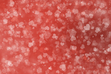 Abstract bokeh on heart pattern background.