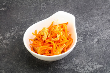 Korean soy asparagus with carrot