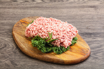 Raw pork minced meat for cooking