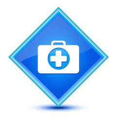 Medicine Bag icon isolated on special blue diamond button