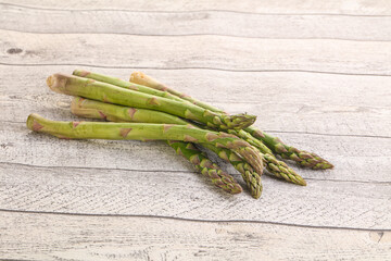 Raw ripe green fresh asparagus