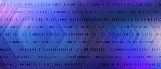 0 1 matrix digits big data tech vector background with fluid gra © SunwArt