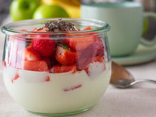 yogurt with strawberries