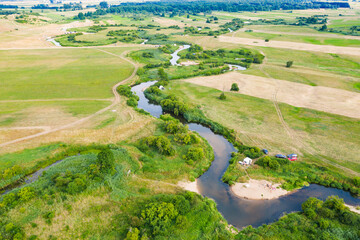 Fototapeta Meandry rzeki Liwiec obraz