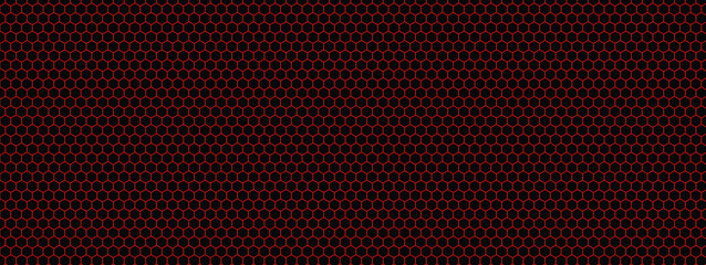 Abstract background of red hexagons
