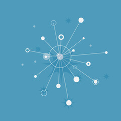 Connection science molecule background. Abstract vector network structure