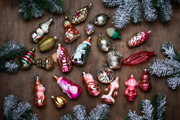 Retro Soviet glass tree toy