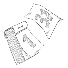 Sketch Tear-off Calendar Vector Hand Drawn Illustration