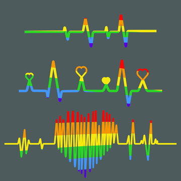 Vector of the Cardiac pulse - Heart Beat bundle