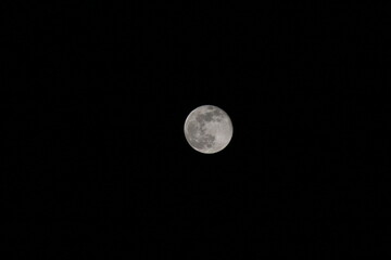 Super moon in the night sky