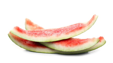 Watermelon rinds isolated on white background