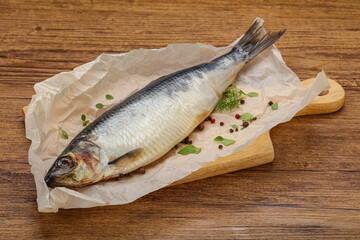 Salted Herring fish with pepper