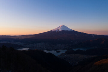富士山　景色　新道峠　朝焼け　絶景
