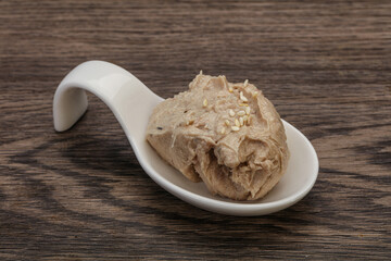 Herring butter spread in the bowl
