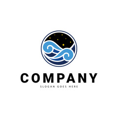 night sea logo, suitable for your business logo