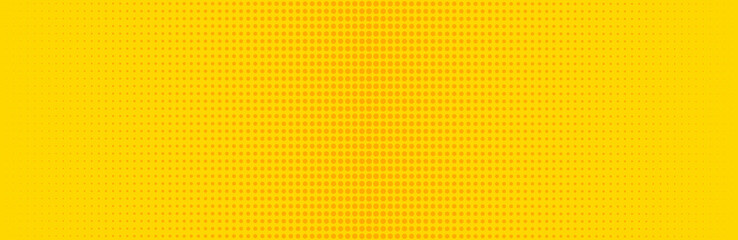 Vector halftone dots. Dots on yellow gradient background