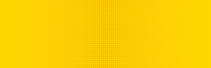 Vector halftone dots. Dots on yellow gradient background