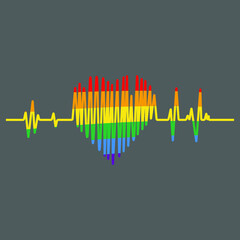 Vector of the Heart Beat  