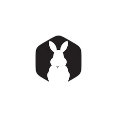 Rabbit home logo design template