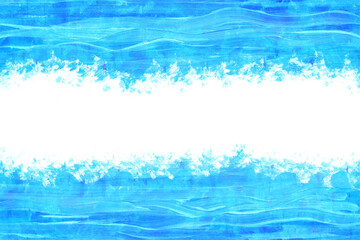 水 波 ブルー 水彩 ベクター 背景
