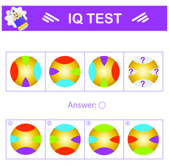 Visual intelligence. Educational game for kids and adults. Development of logic iq. 