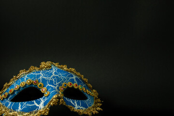
Carnival mask on black background