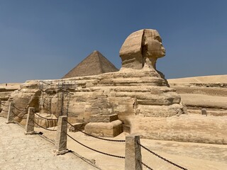 sphinx and pyramid