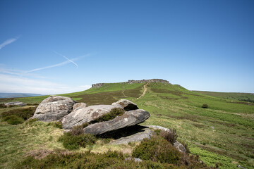 Higger Tor as viewed from Carl Wark in the Peak District National Park in Derbyshire. © Rob Thorley